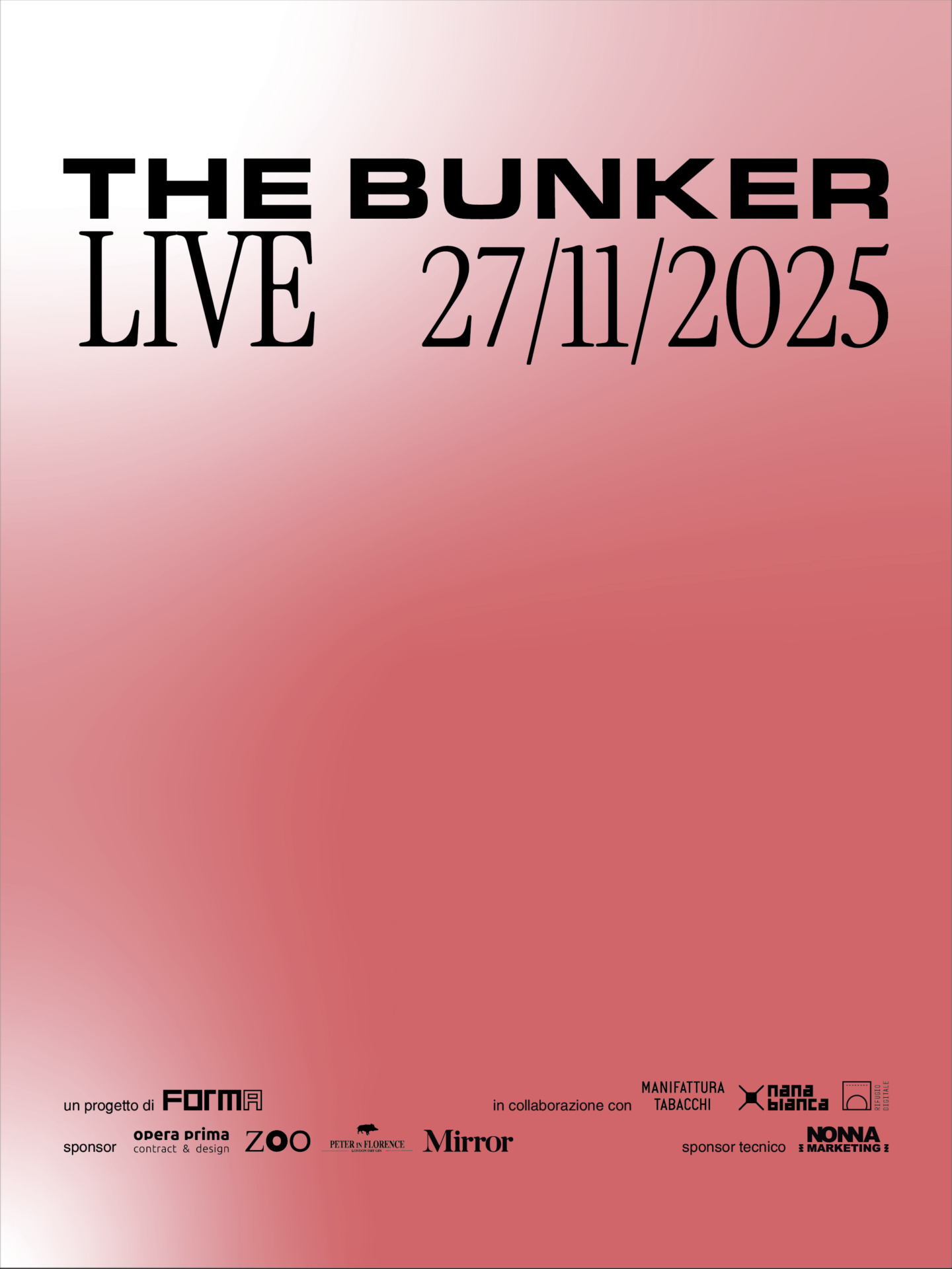 27 novembre – Rifugio Digitale sponsor dell’evento “The Bunker Live” presso Manifattura Tabacchi