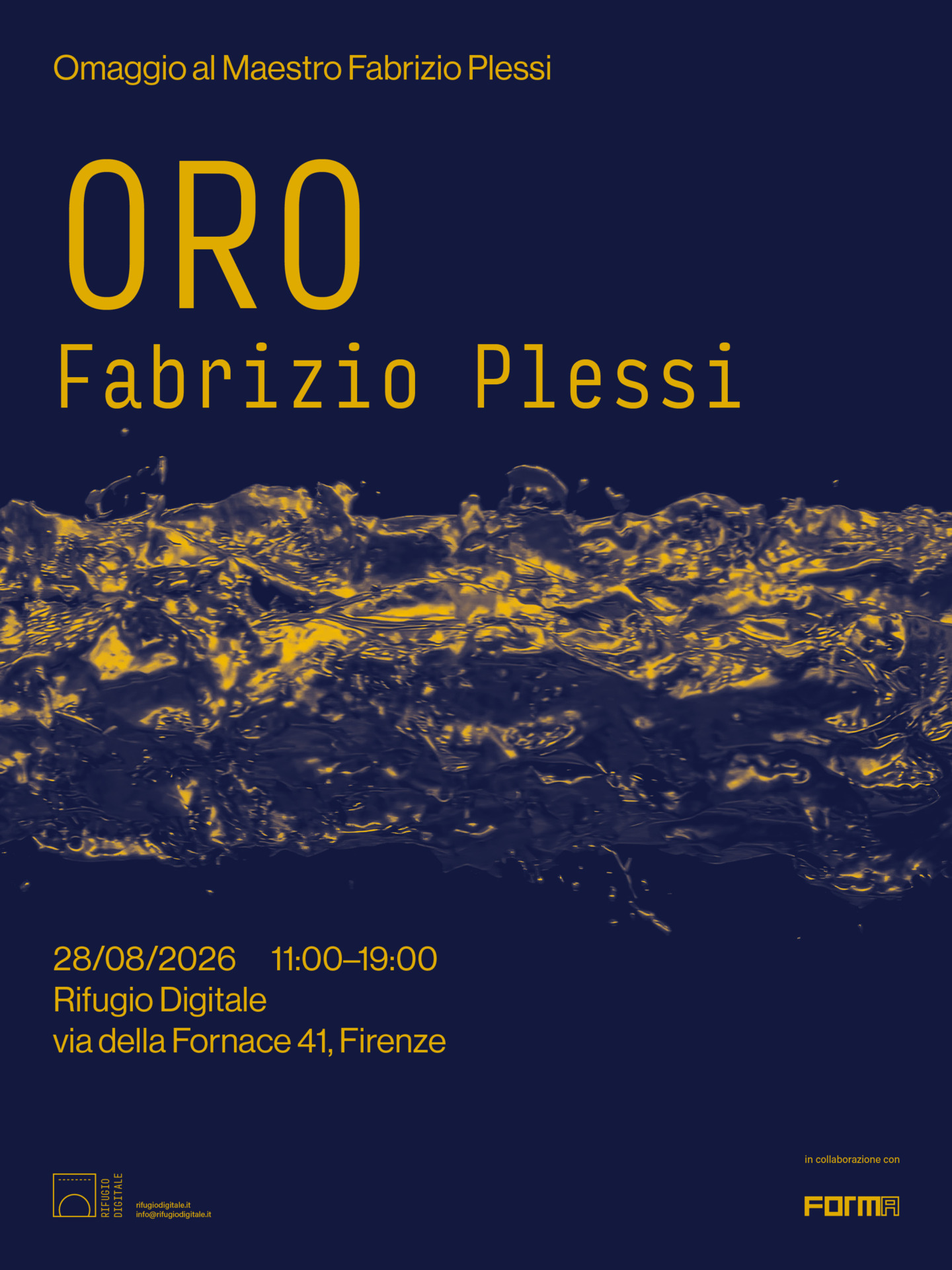 28 AGOSTO OMAGGIO A FABRIZIO PLESSI CON “ORO”
